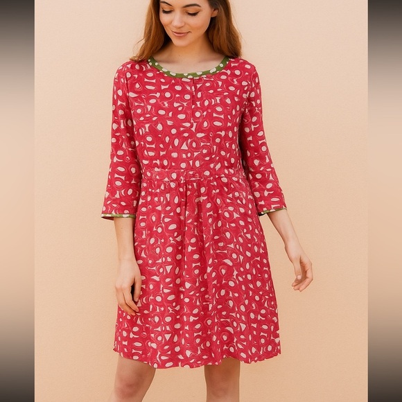 Boden Dresses & Skirts - Boden Pink A-line Printed Mini Tunic Dress